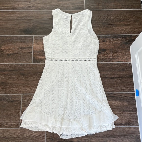 Lulu’s White Lace Skater Dress - Picture 4 of 4